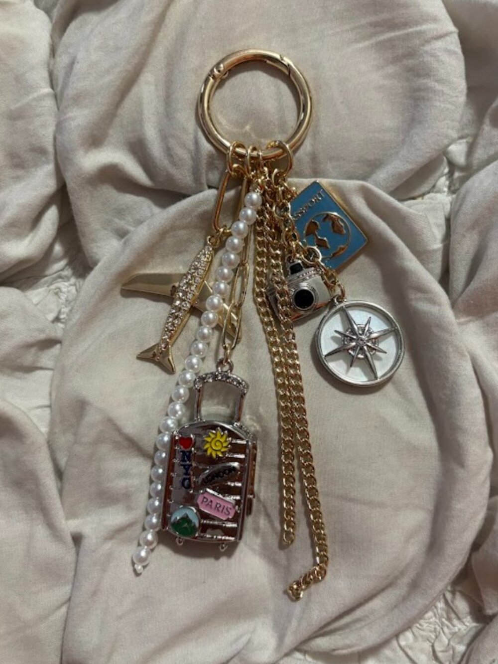 Free People Jetsetter Wanderlust Multi-Charm Bag Charm ✈️🌍